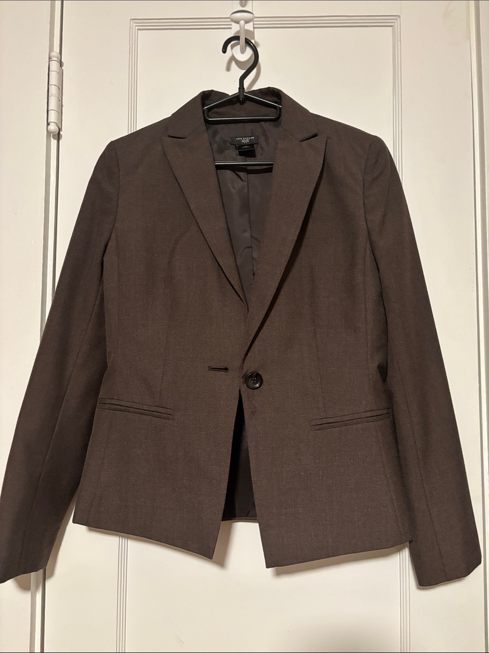 Ann Taylor Brown Single-Button Blazer